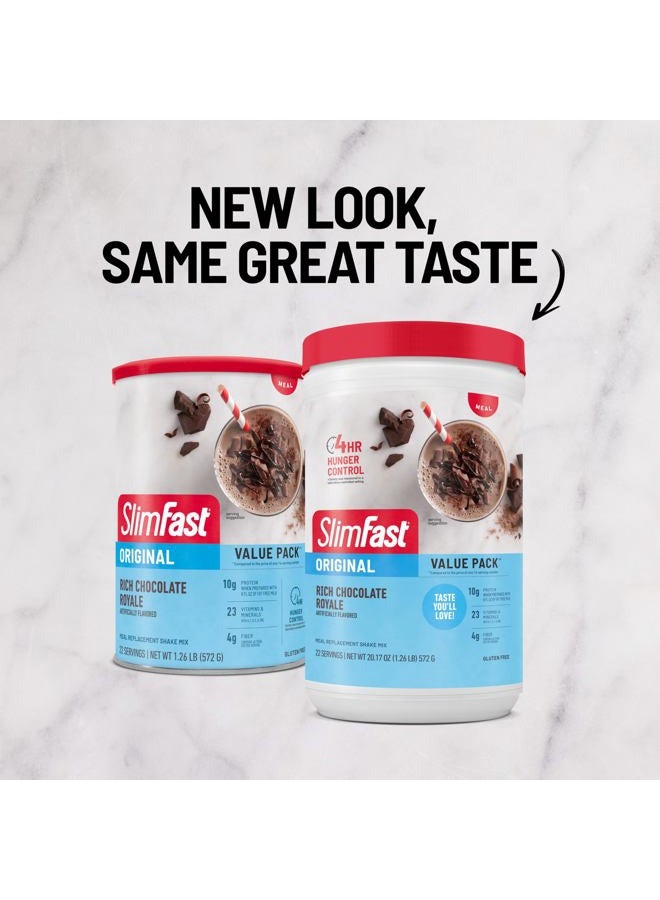 SlimFast Meal Replacement Powder, Original Rich Chocolate Royale, 10g of Protein, 22 Servings (Packaging May Vary) - Image 5