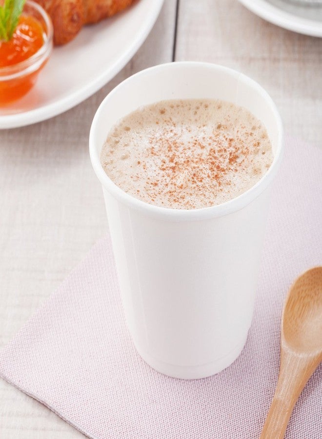 Restaurantware 8 Ounce Paper Coffee Cups 25 Double Wall Disposable Paper Cups - Leakproof Recyclable White Paper Hot Cups Insulated Matching Lids Sold Separately - Image 3