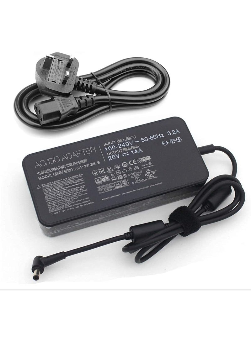 Terabyte 280 واط شاحن محول تيار متردد متوافق لكابل الطاقة المحمول ASUS ADP-280BB B ROG Strix Scar 17 G732 G732LWS-HG059T G732LW-HG056T G732LV-EV051T G732LXS-HG059T - Image 1