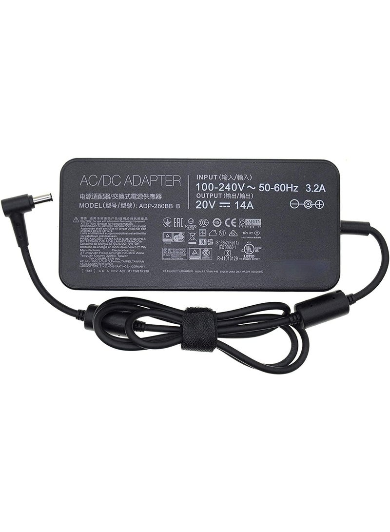 Terabyte 280 واط شاحن محول تيار متردد متوافق لكابل الطاقة المحمول ASUS ADP-280BB B ROG Strix Scar 17 G732 G732LWS-HG059T G732LW-HG056T G732LV-EV051T G732LXS-HG059T - Image 2