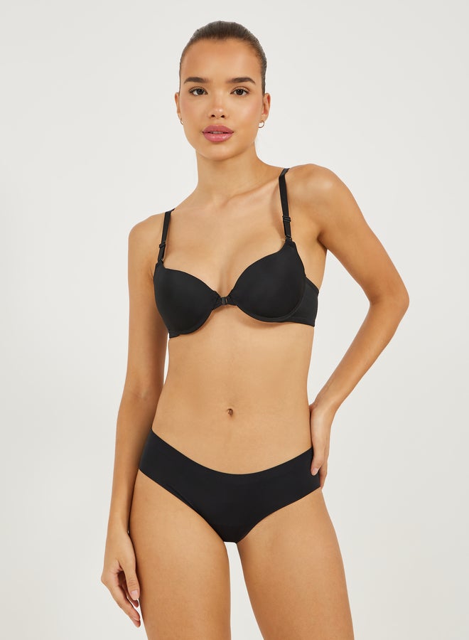 ستايلي عبوة من 2 - حمالة صدر مبطنة بسلك داخلي بلون سادة - Image 3