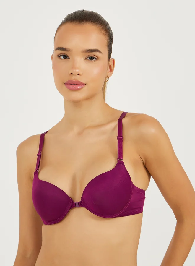 Styli Pack of 2 - Padded Wired Solid Plunge Bra