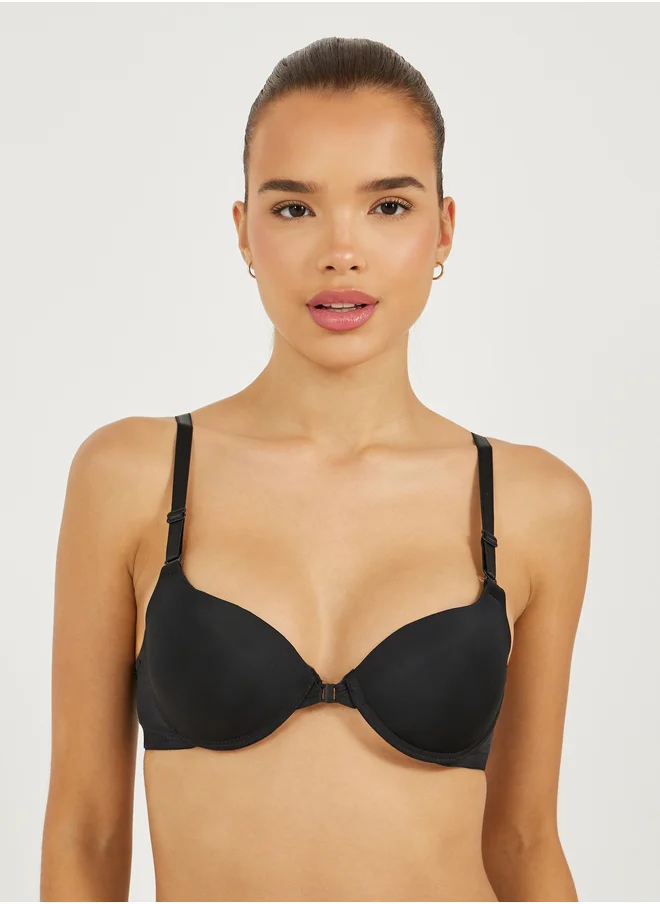 Styli Pack of 2 - Padded Wired Solid Plunge Bra