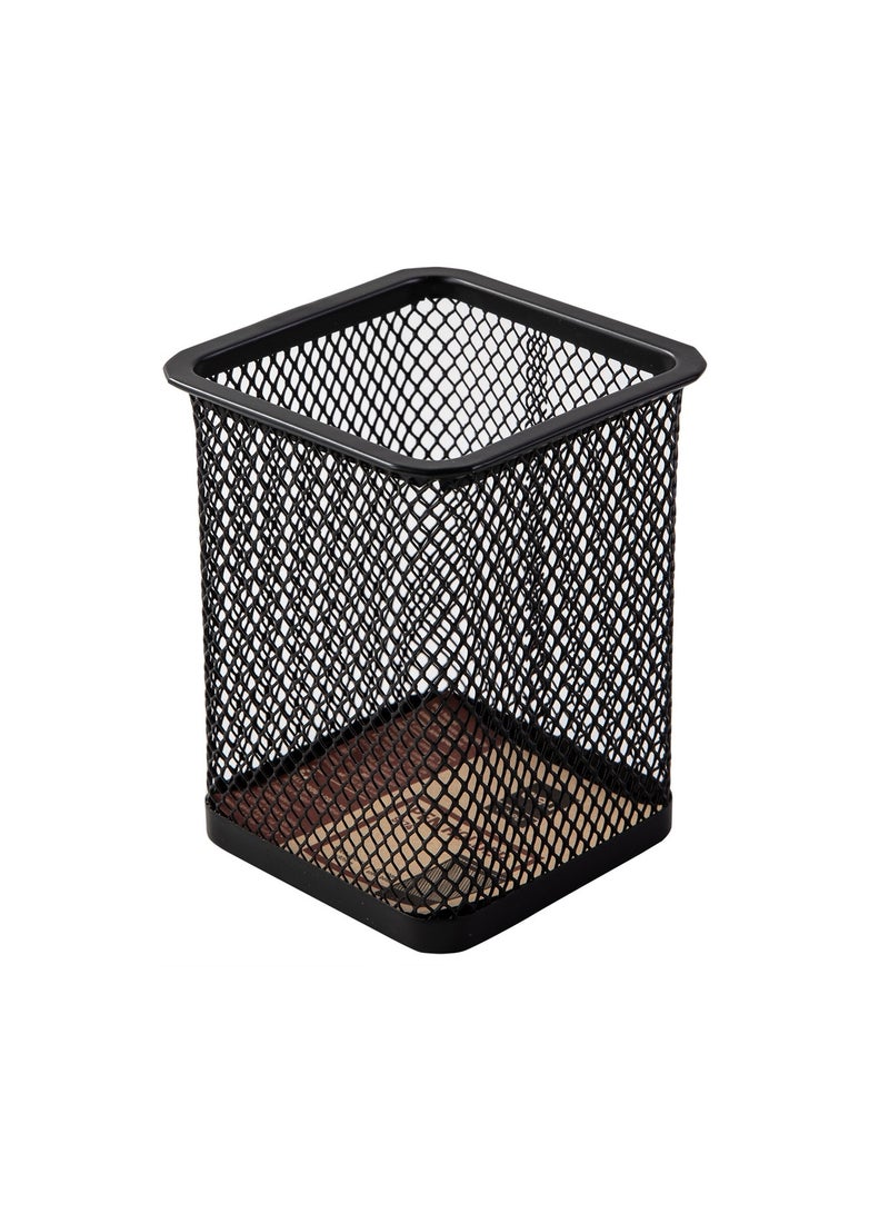 Deli Metal Mesh Pen Holder Black - Image 1