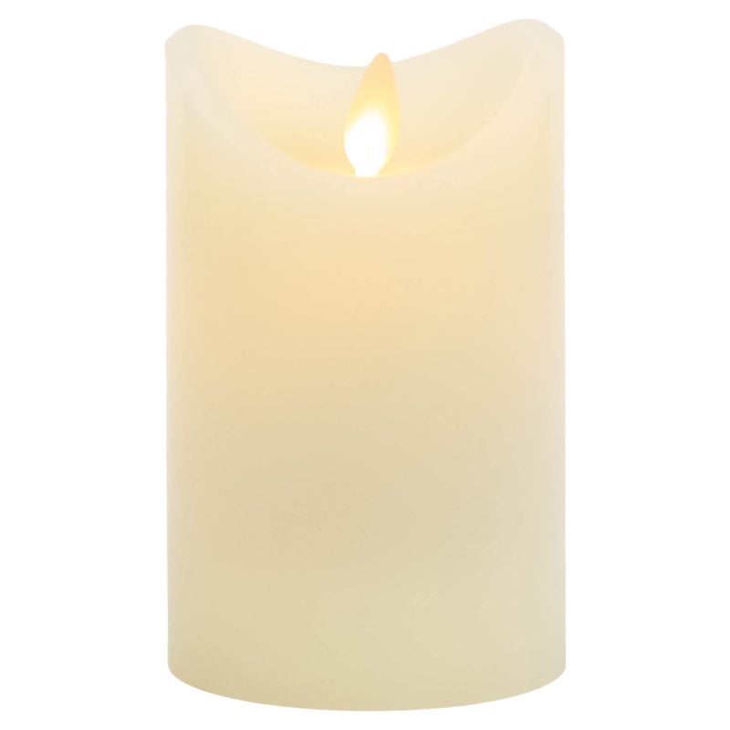 Ganz Home Dcor LED Flameless Wax Pillar Candle Ivory with Built in Timer 3x5