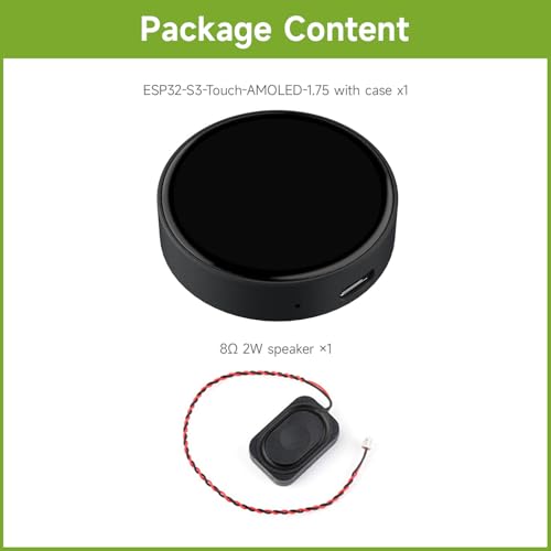 Waveshare ESP32S3 175inch AMOLED Round Touch Display Development Board 32bit LX7 Dualcore 466466 QSPI Dual Digital Microphones Array ESP32 with Display with Case - Image 3
