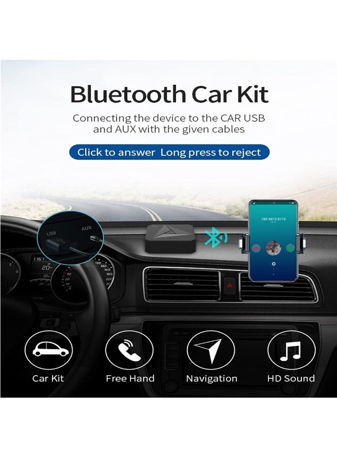 SYOSI Bluetooth 5.0 Transmitter Receiver, 2-In-1 Bluetooth Transmitter NFC Bluetooth Receiver Wireless Audio Bluetooth Adapter with 3.5mm Jack and RCA for TV Home Stereo Car Pc Home Theater - Image 4