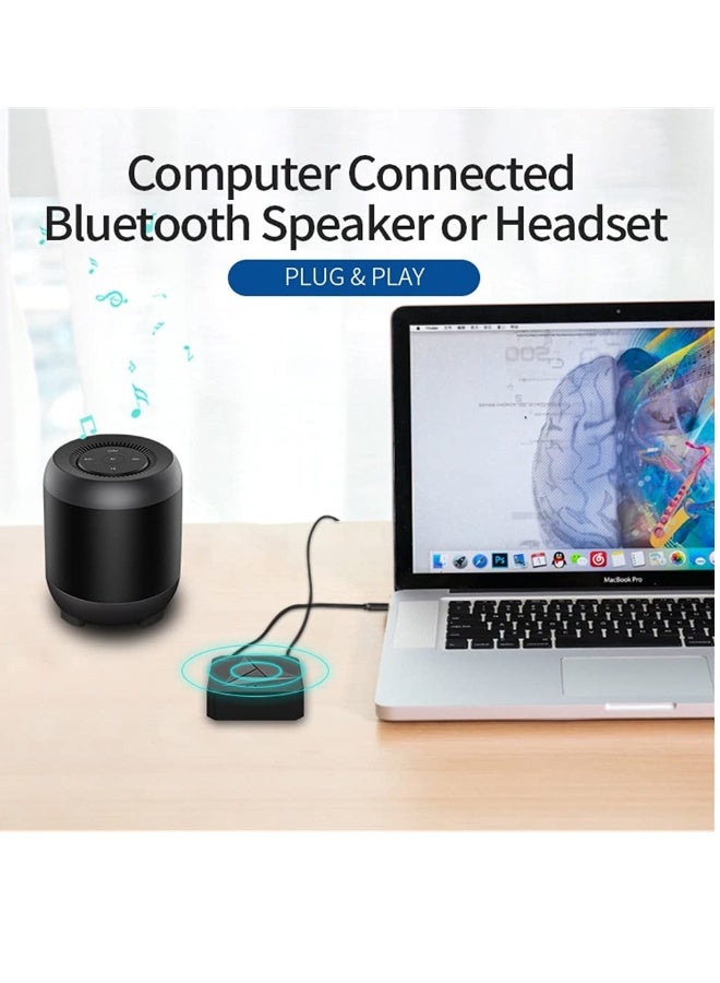 SYOSI Bluetooth 5.0 Transmitter Receiver, 2-In-1 Bluetooth Transmitter NFC Bluetooth Receiver Wireless Audio Bluetooth Adapter with 3.5mm Jack and RCA for TV Home Stereo Car Pc Home Theater - Image 3