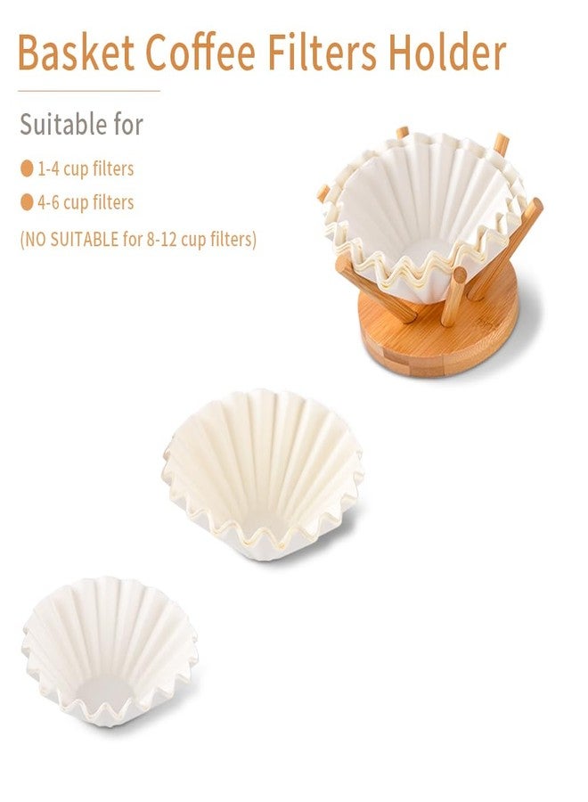 كافيهماسي حامل فلاتر القهوة على شكل سلة - موزع فلاتر قهوة من الخيزران من CAFEMASY لتزيين طاولة ركن القهوة في المطبخ المنزلي - Image 3