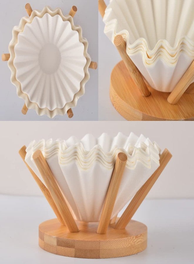 كافيهماسي حامل فلاتر القهوة على شكل سلة - موزع فلاتر قهوة من الخيزران من CAFEMASY لتزيين طاولة ركن القهوة في المطبخ المنزلي - Image 4