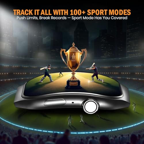 PunnkFunnk Newly Launched Fitrivo SmartWatch 2.01" Curved AMOLED Display, 100+ Watch Faces, Crown Control, 100+ Sports Modes, Bluetooth Calling, IP67 for Men & Women (Millanese Black) - Image 3