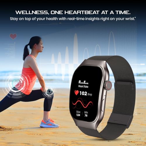 PunnkFunnk Newly Launched Fitrivo SmartWatch 2.01" Curved AMOLED Display, 100+ Watch Faces, Crown Control, 100+ Sports Modes, Bluetooth Calling, IP67 for Men & Women (Millanese Black) - Image 5