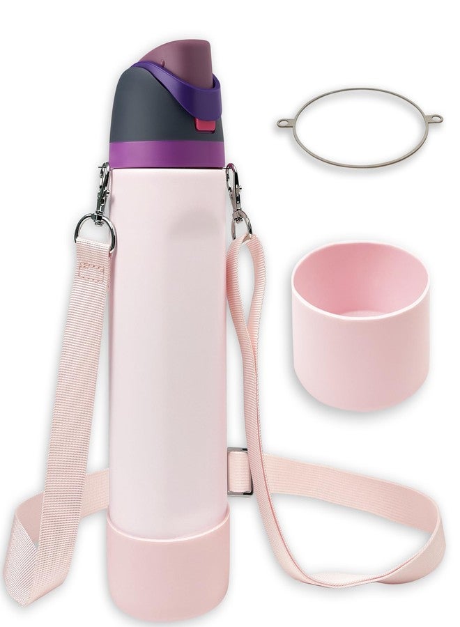 SITKOL Silicone Boot Set for Cute Owala Water Bottle 32 oz - Includes Non-Slip Sleeve, Shoulder Strap, Perfect Owala Accessories, Fits Owala Tumbler, Owala Free Sip, Pink owala, owala Coffee (Pink) - Image 1