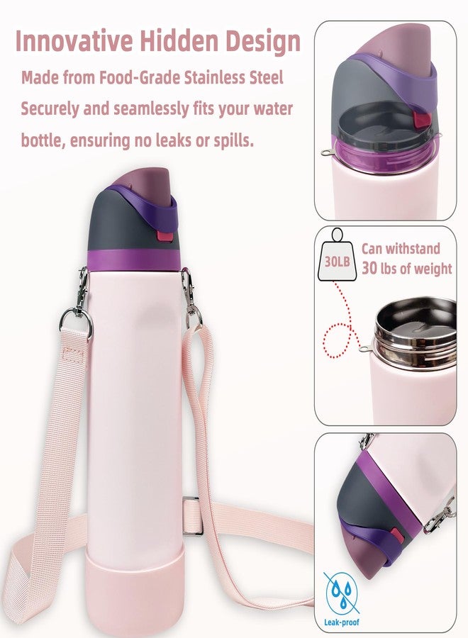 SITKOL Silicone Boot Set for Cute Owala Water Bottle 32 oz - Includes Non-Slip Sleeve, Shoulder Strap, Perfect Owala Accessories, Fits Owala Tumbler, Owala Free Sip, Pink owala, owala Coffee (Pink) - Image 2