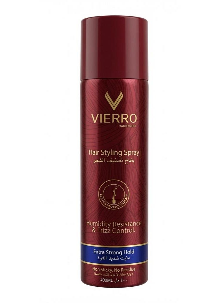 Vierro Extra Strong Hold Spray That leaves no Residue and Doesn't Stick to Hair. 400ml - Image 1
