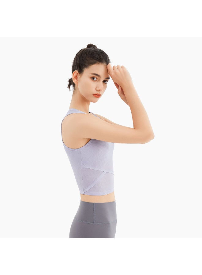 Summer Cool Yoga Clothes Short-sleeved Women's Running Quick-drying Sports Fitness Pilates Training Top T-shirt