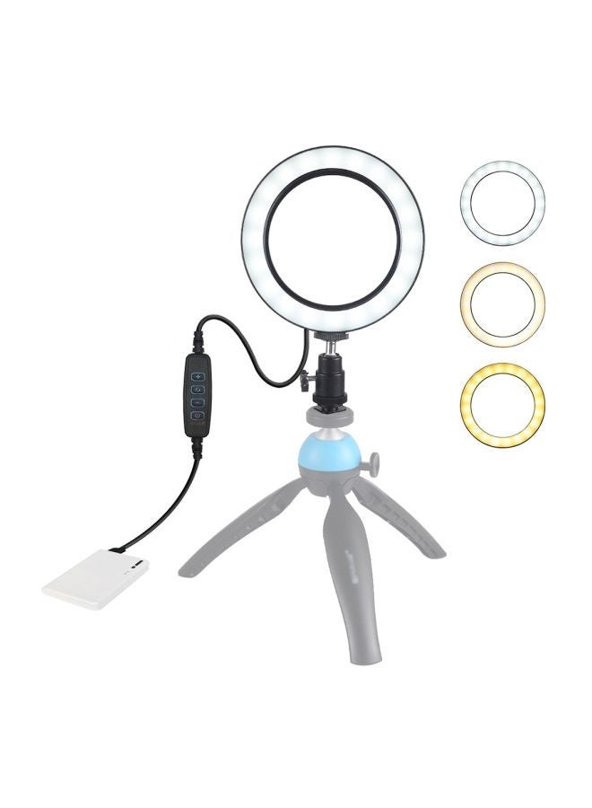 NIBEMINENT Tri-Colour Photography LED Ring Light White/Black  - Image 3