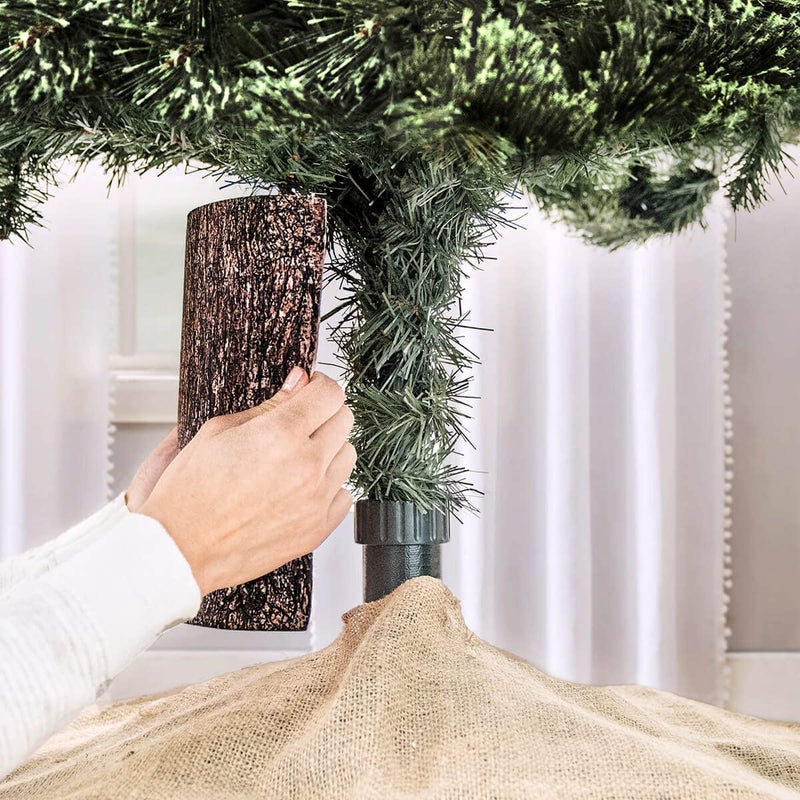 The Christmas Tree Hugger THE CHRISTMAS TREE HUGGER  Artificial Christmas Tree Collar for Base Skirt Accessory Cover in Wood and Candy 