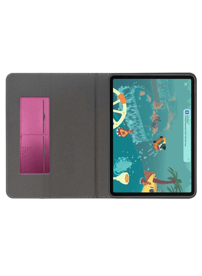 Cat - Cot PU Leather With Card Holder Flip Case Cover For Apple iPad Air 13 5G 2024 13 Inch Pink - Image 4