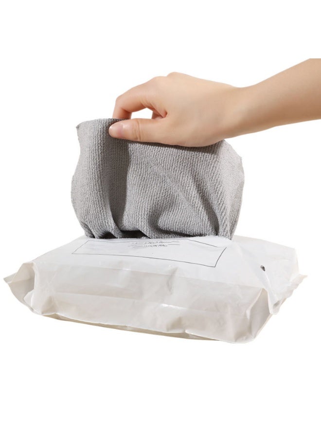 نوفولان مناديل تنظيف قابلة لإعادة الاستخدام، قطعة قماش ماصة من الألياف الدقيقة، مناشف مطبخ، وسادة تنظيف للاستخدام مرة واحدة، قطعة قماش كسول، قماش تنظيف من الألياف الدقيقة فائقة الامتصاص، 3 ألوان، عبوة من 20 قطعة (رمادي) - Image 2