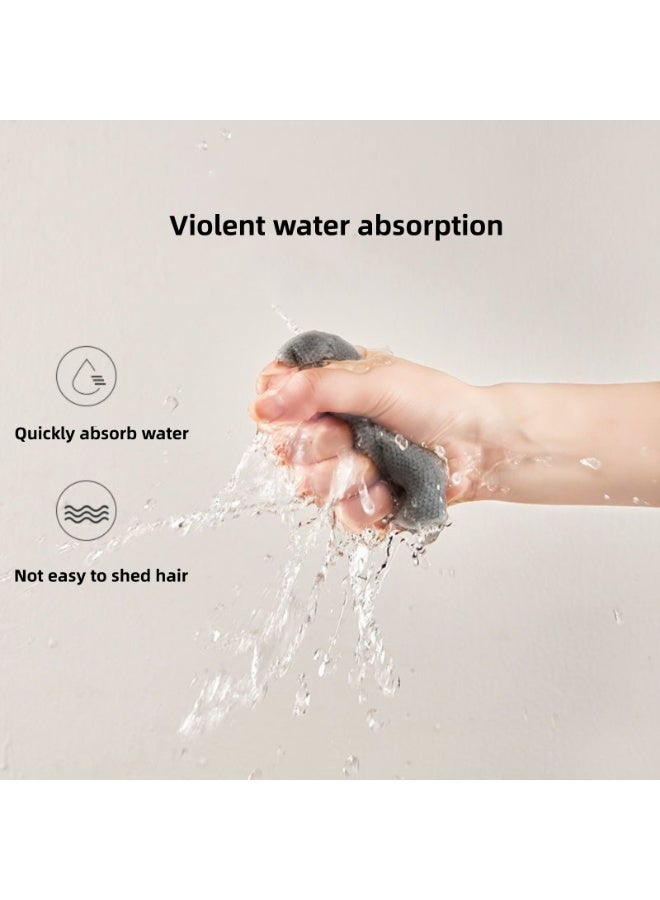 نوفولان مناديل تنظيف قابلة لإعادة الاستخدام، قطعة قماش ماصة من الألياف الدقيقة، مناشف مطبخ، وسادة تنظيف للاستخدام مرة واحدة، قطعة قماش كسول، قماش تنظيف من الألياف الدقيقة فائقة الامتصاص، 3 ألوان، عبوة من 20 قطعة (رمادي) - Image 5