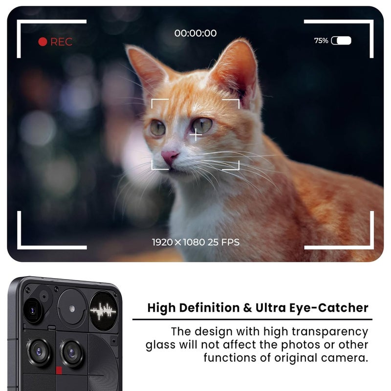 FIRST MART Camera Lens Protectors for Nothing Phone 3 (6.7 Inches) Tough HD Individual Aluminum Alloy Lens Ring Cover, Scratch Resistant, Thin Lens Protection| Black, 1 Pack - Image 4