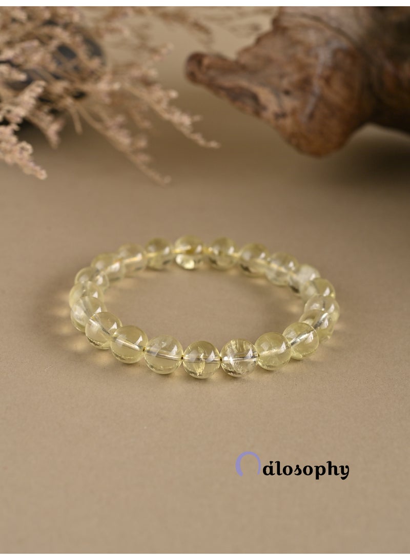 Nailosophy Light Aura Yellow Quartz Bracelet: Natural Radiance for Clarity & Confidence  - Image 2