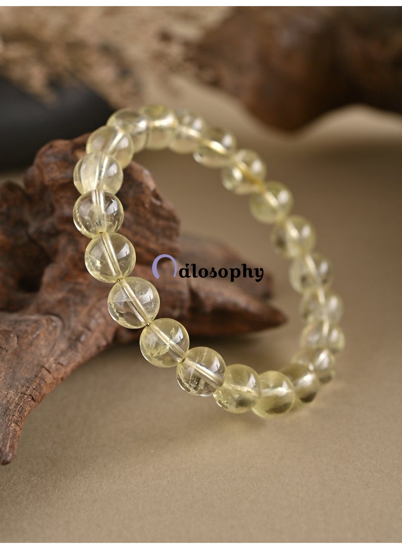 Nailosophy Light Aura Yellow Quartz Bracelet: Natural Radiance for Clarity & Confidence  - Image 1