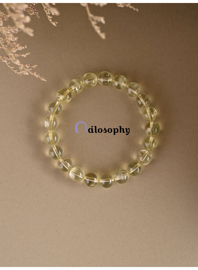 Nailosophy Light Aura Yellow Quartz Bracelet: Natural Radiance for Clarity & Confidence  - Image 3