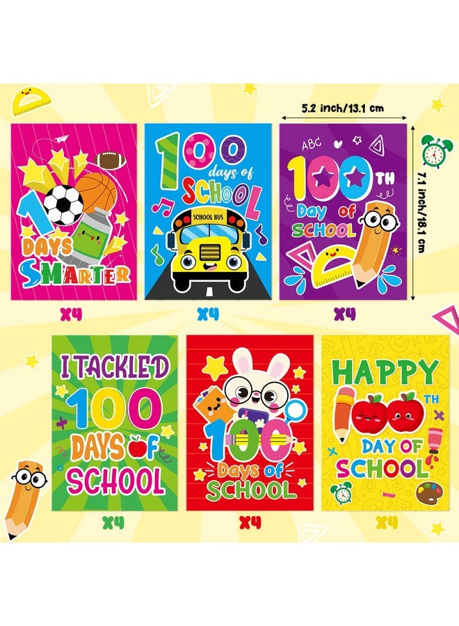 ANGOLIO 24Pcs 100 Days of School Coloring Books Bulk for Kids, Kids DIY Coloring Books 100 Days Celebration Classroom Activity Party Supplies Party Game Prize Goodie Bag Fillers Reading Rewards - Image 2