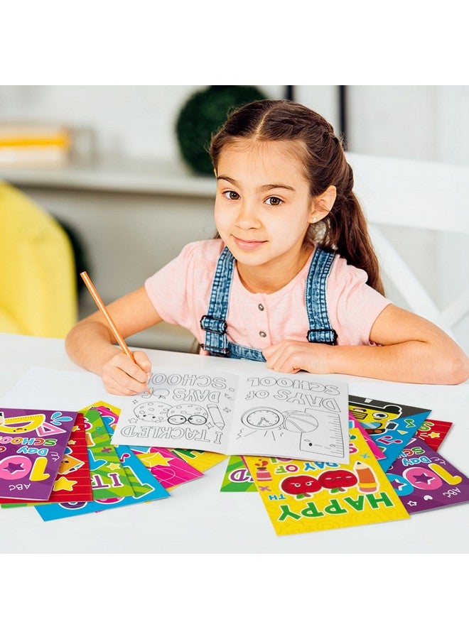 ANGOLIO 24Pcs 100 Days of School Coloring Books Bulk for Kids, Kids DIY Coloring Books 100 Days Celebration Classroom Activity Party Supplies Party Game Prize Goodie Bag Fillers Reading Rewards - Image 5