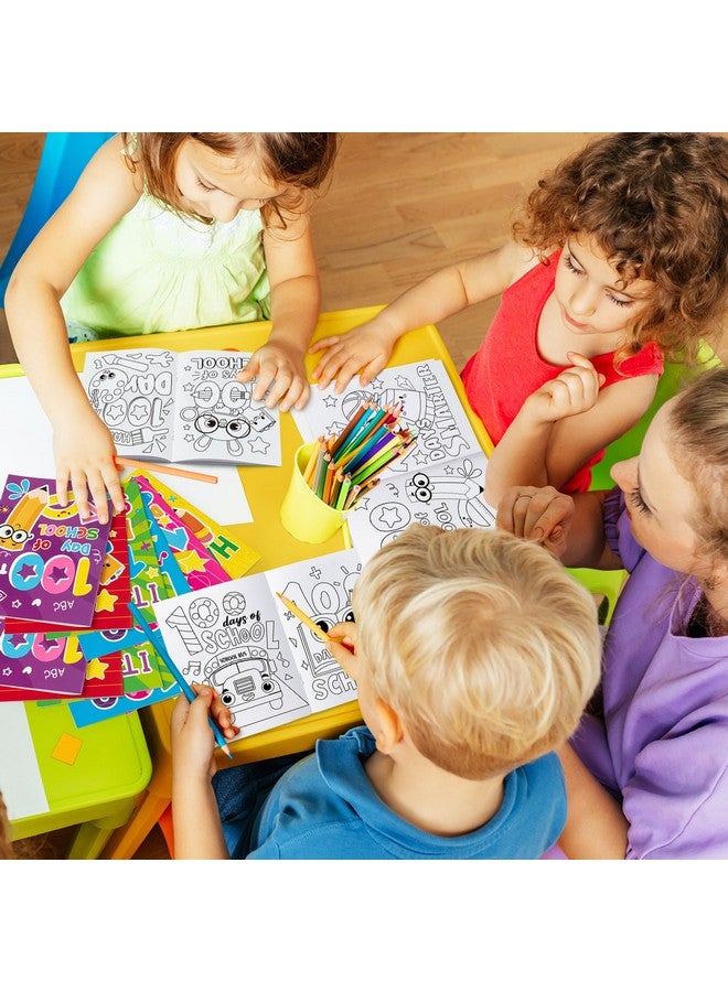 ANGOLIO 24Pcs 100 Days of School Coloring Books Bulk for Kids, Kids DIY Coloring Books 100 Days Celebration Classroom Activity Party Supplies Party Game Prize Goodie Bag Fillers Reading Rewards - Image 4