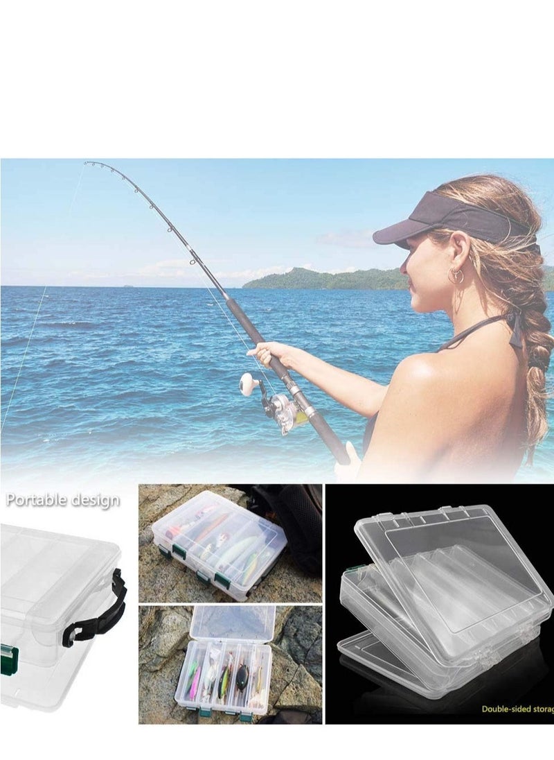 Generic Fishing Tackle Storage Box, Double Sided Plastic Fishing Lure Box, Waterproof Visible Plastic Clear Fishing Lure Case, Suitable for Storage and Organization of Fishing Accessories Tools  - Image 4