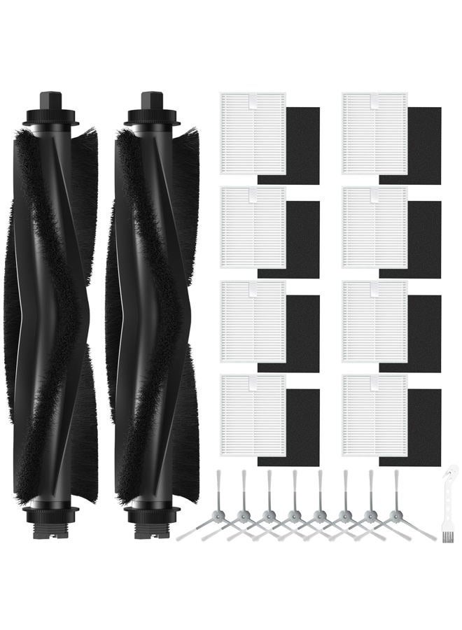 isinlive 19 Pack Replacement Accessories kit Compatible with eufy L60/ L60 SES/ L50/ L50 SES Robot Vacuum Replacement Parts, 2 Pack Roller Brush + 8 Pack Filter & Sponge + 8 Pack Side Brush + 1 Cleaning Kit - Image 1