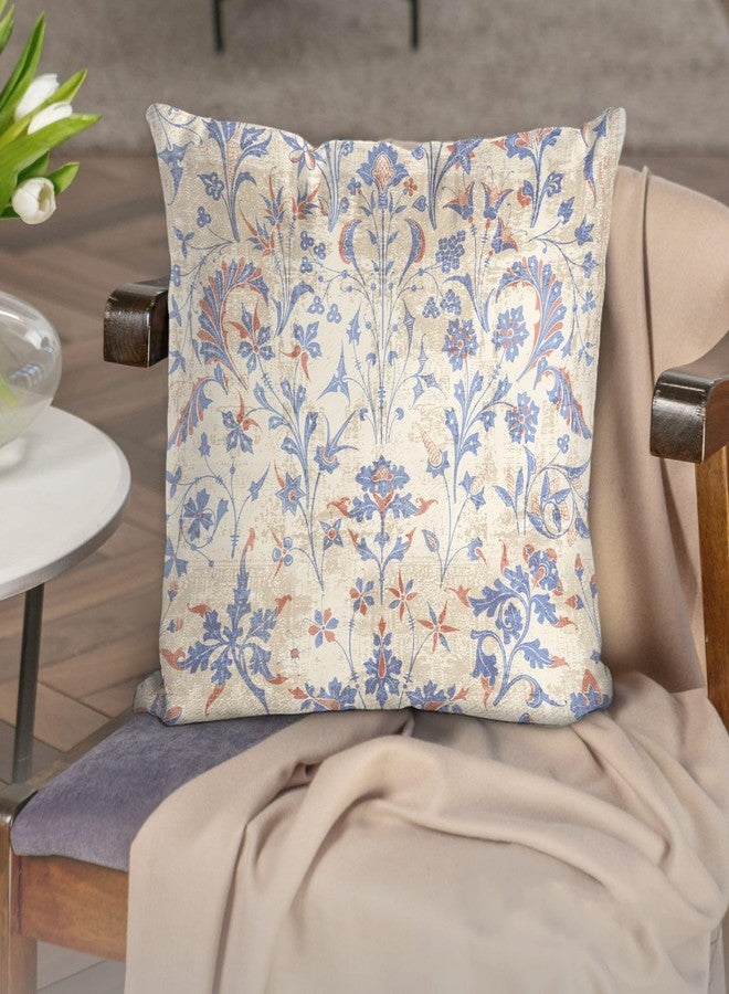 BUAEL Boho Floral Throw Pillow Covers 20x20 inch Set of 2,Cream Boho Rug Geometric Floral Pattern Decor Double Sided Pattern Cushion Cover Soft Pillow Case Living Sofa Room Bed Square Pillow Cover - Image 4