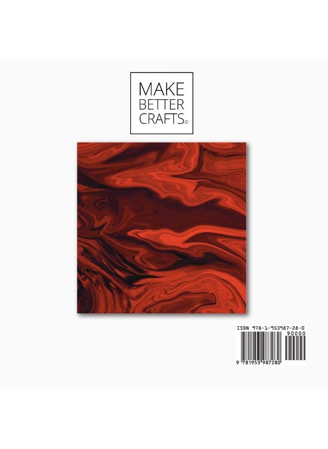 Blood Red Marble Scrapbook Paper: 8x8 Red Color Marble Stone Texture Designer Paper for Decorative Art, DIY Projects, Homemade Crafts, Cool Art Ideas For Any Crafting Project
