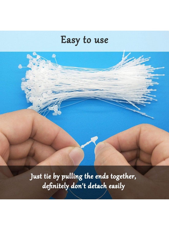 Oubaka 5000Pcs Plastic Fastener Hang Tag Snap Lock,7" White Security Loop Plastic Tag Fastener Snap Lock Tags For Hang Tags, Price Tags Or Clothing Tags Accessory - Image 3