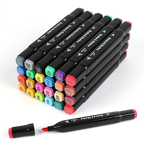 Dabo&Shobo 24 Colors Drawing Markers, Dual Tip Art Markers, Coloring Marker For Adult Sketching And Coloring - Image 2