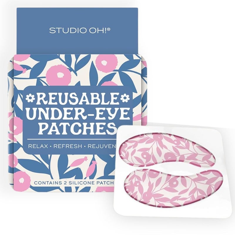 Studio Oh! Studio Oh Reusable UnderEye Patches Puffy Eyes Treatment and Under Eye Masks Skincare 100 Silicone Eye Patches Pairs with Favorite Serums or Creams Blushing Dahlias