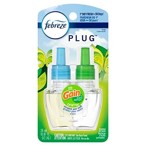 Febreze Plug In Air Freshener Scented Oil Refill, Gain Original Scent - Image 1