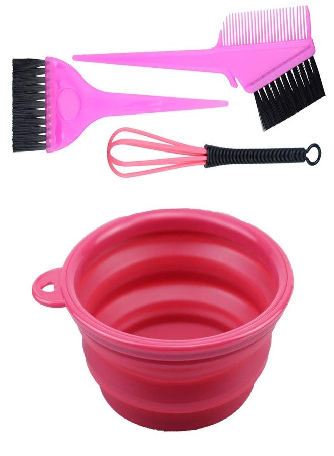KOENWEENI 4PCS Hair Dye Kit Includes Hair Tinting Bowl Dyeing Brushes Sharp Tail Comb Mixer for DIY Hair Coloring Beauty Salon Tools Set - Image 1