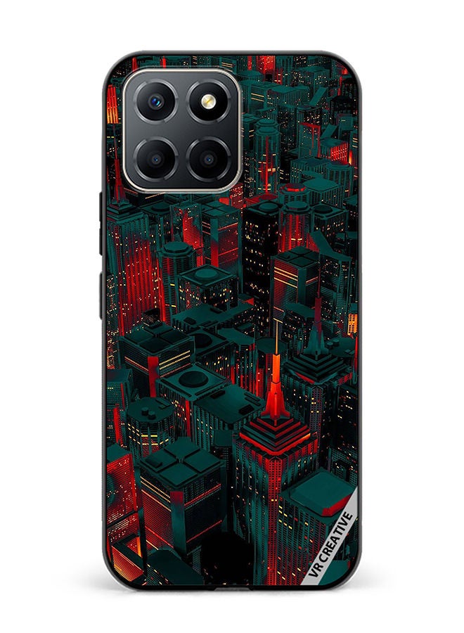 VR CREATIVE Protective Case Cover For Honor X6 Red City Design Multicolour - Image 1