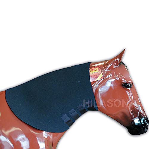 HILASON Black Heavy Duty Horse Neoprene Neck Sweat Wrap Grooming Tack - Image 2