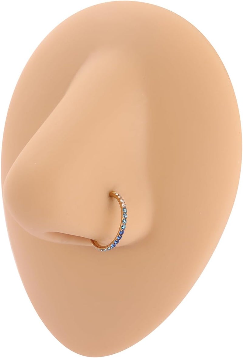 FUNLMO Store 20G 18G 16G 12G Nose Ring Hoop Conch Rook Daith Helix Tragus Piercing Jewelry 316L Surgical Steel Cartilage Earring Conch Hoop Earring Septum Jewelry Belly Lip Ring 5mm to 14mm - Image 5