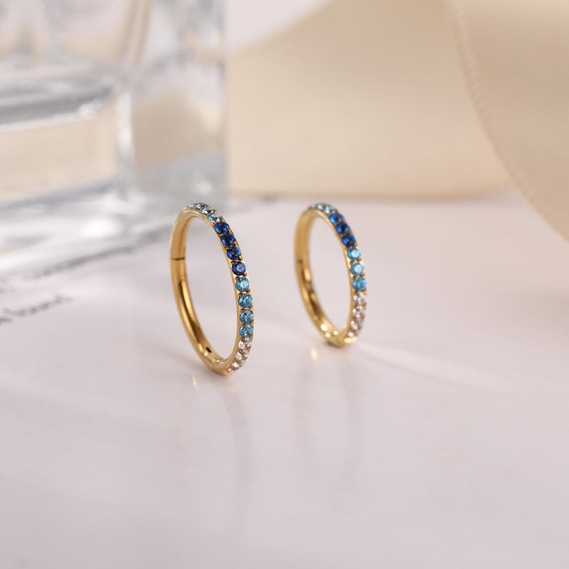 FUNLMO Store 20G 18G 16G 12G Nose Ring Hoop Conch Rook Daith Helix Tragus Piercing Jewelry 316L Surgical Steel Cartilage Earring Conch Hoop Earring Septum Jewelry Belly Lip Ring 5mm to 14mm - Image 3