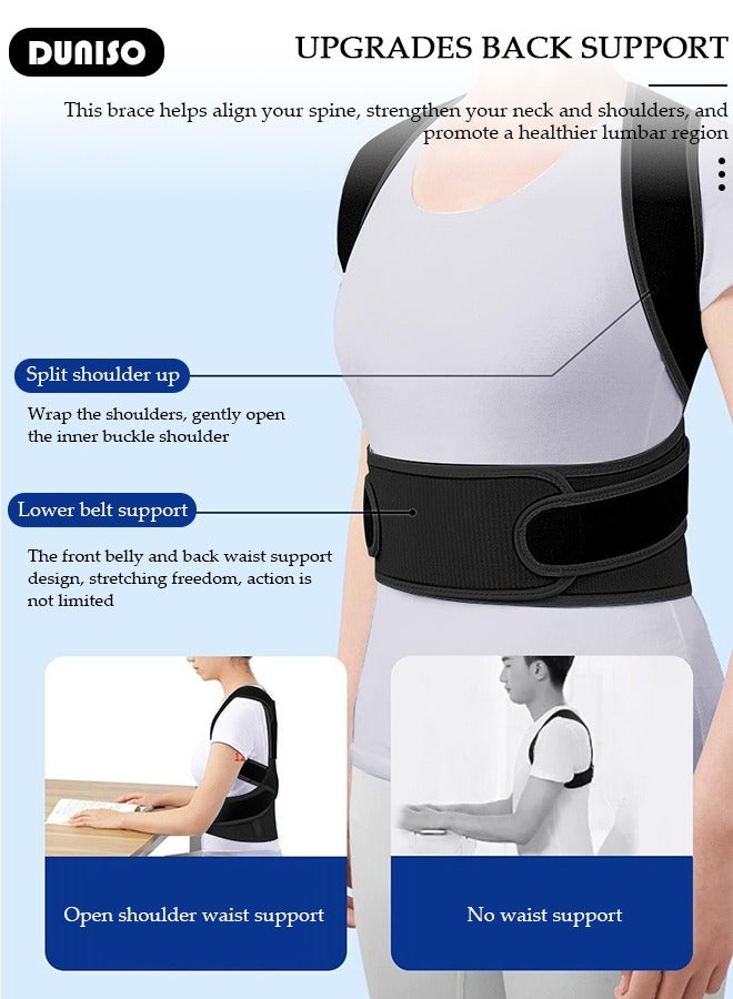 DUNISO Back Brace Posture Corrector for Women and Men,Adjustable Back Straightener Posture Corrector, Breathable and Easy to Wear Back Brace, Relieve Back Pain, Neck Pain, Shoulder Pain, Lower Back Pain - Image 2