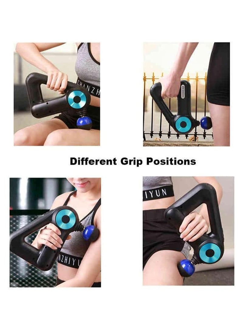 Massage Gun Deep Tissue - Percussion Massager Gun for Athletes, Triangular Muscle Fascia Gun for Sore Muscles Pain Relief, Workout Recovery, 12 Massage Heads 6 Levels Adjustable 4 Modes - Image 3