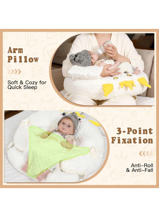 Bukela 3-in-1 Multifunctional Breastfeeding Pillows, Baby Nursing Pillow with Sloped Design, Reflux Pillow for Baby, Newborn Babies Essentials Gifts (White) - Image 5