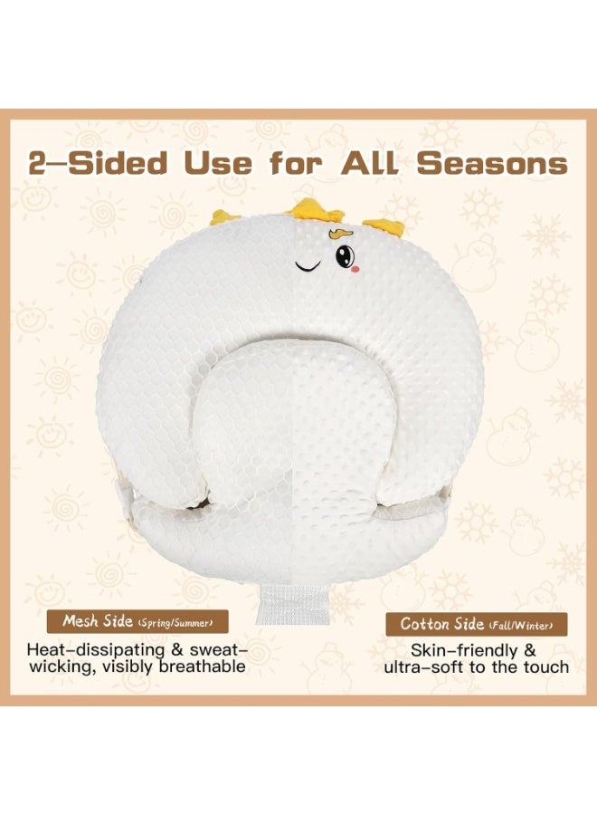 Bukela 3-in-1 Multifunctional Breastfeeding Pillows, Baby Nursing Pillow with Sloped Design, Reflux Pillow for Baby, Newborn Babies Essentials Gifts (White) - Image 2