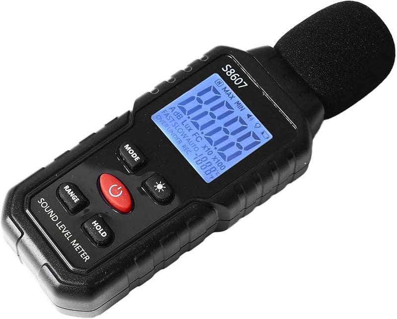 مقياس مستوى الصوت الرقمي LCD المحمول، جهاز قياس ضوضاء الديسيبل، مادة ABS - Image 2